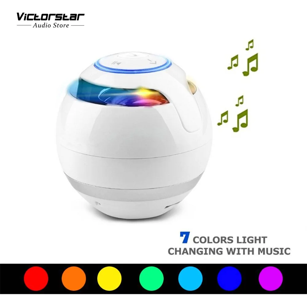 

Bluetooth Speakers With 7 Colors Light Mini Subwoofer Hi-Fi Speakers Portable Speakers For Hands-Free Indoor Outdoor