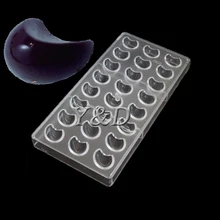 3D diy 24 подвеска в виде полумесяца в форме запятой Поликарбонат ручная работа PC шоколадные формы ледяные конфеты формы торта украшения инструменты