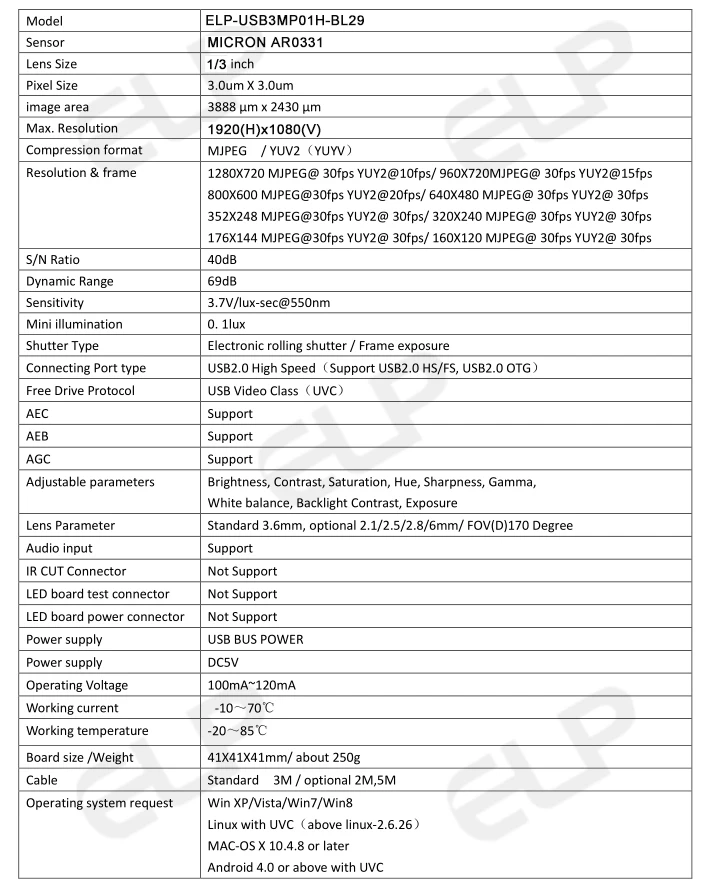 ELP-USB3MP01H-BL29