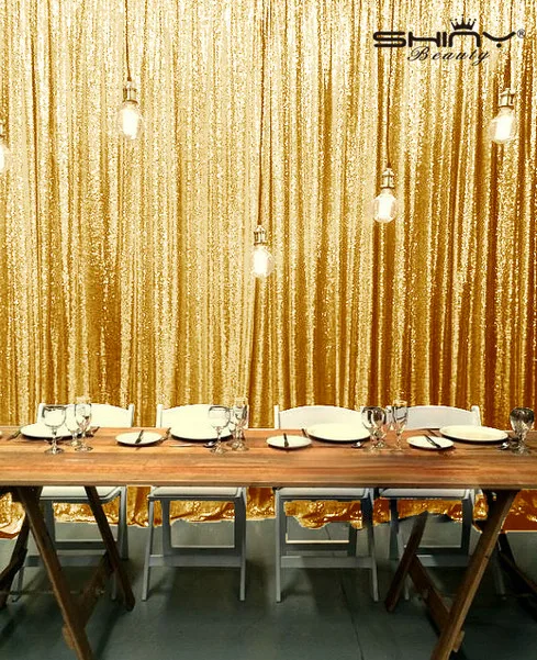 

Backdrop Curtain 4x6FT Gold Shimmer Sequin Fabric Photography Backdrop Shimmer Curtains for Backdrop