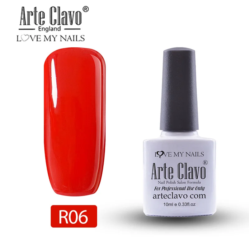 Arte Clavo основа и верхнее покрытие матовый топ гель лак для ногтей 10 мл Прозрачный впитывающий праймер гель лак для ногтей маникюр телесный розовый - Цвет: R06