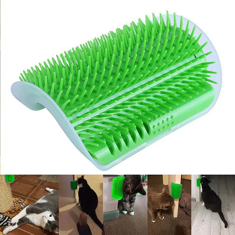 

Pet Cats Safe Comfortable Self Grooming Brush for Wall Corner Free Hand Cats Massage Comb pet supplies for Cat