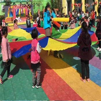 

1Pcs A Set Kids 5meter 13 hole Parachute with Holes Jump Sackrainbow umbrella