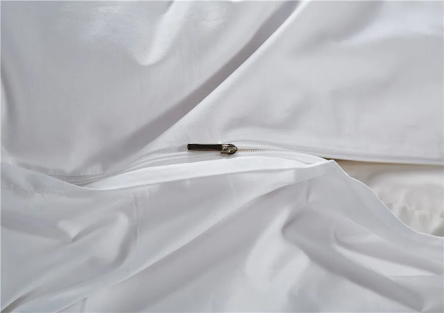 Waliicorners Luxury 100S Egyptian Cotton Queen King size Royal Bedding Sets Oriental Embroidery White Hotel Bed sheet Duvet cover set Pillow 11 _51A0098