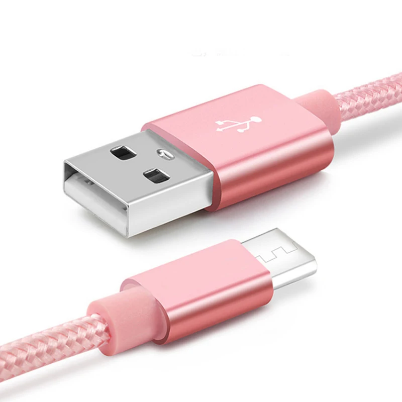 NOHON المصغّر usb بيانات كابل الشاحن لسامسونج غالاكسي S7 6 لهواوي Xiaomi شاحن هاتف محمول يعمل بنظام تشغيل أندرويد سريع شحن النايلون البيانات الحبل
