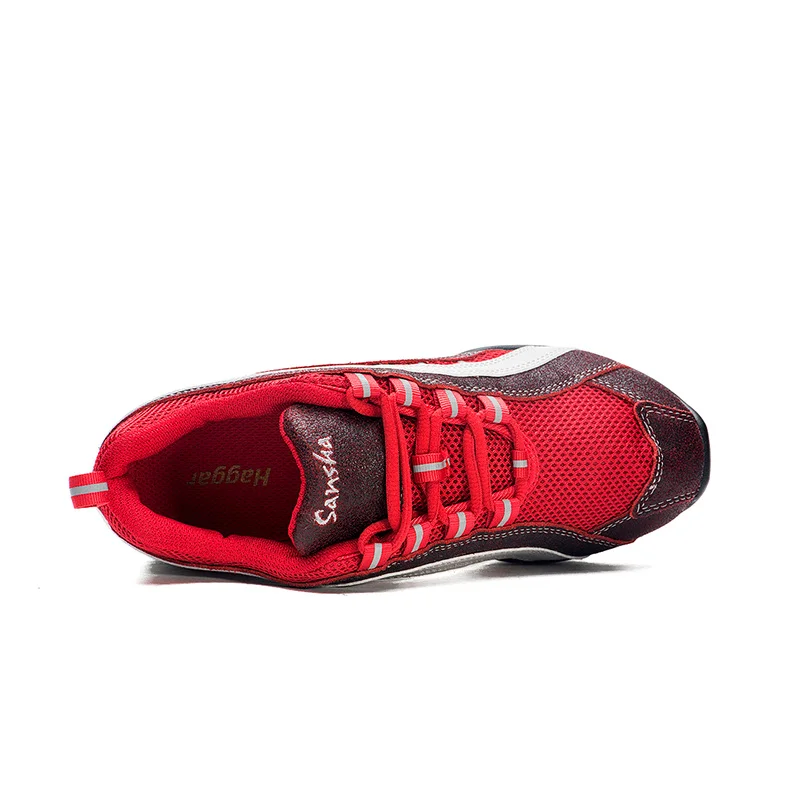 Sansha Dance Sneakers Red Mesh Soft Outsole Women Girls Men Salsa Hip-hop Dancing Sneakers Modern Dance Jazz Shoes H45M 3