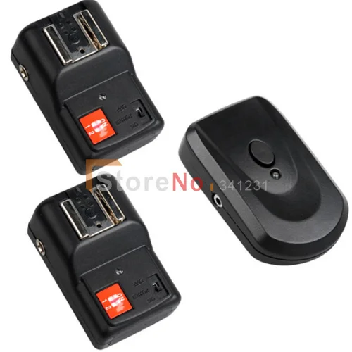 

3 in 1 New PT-04 GY 4 Channels Wireless/Radio Flash Trigger SET with 2 Receivers