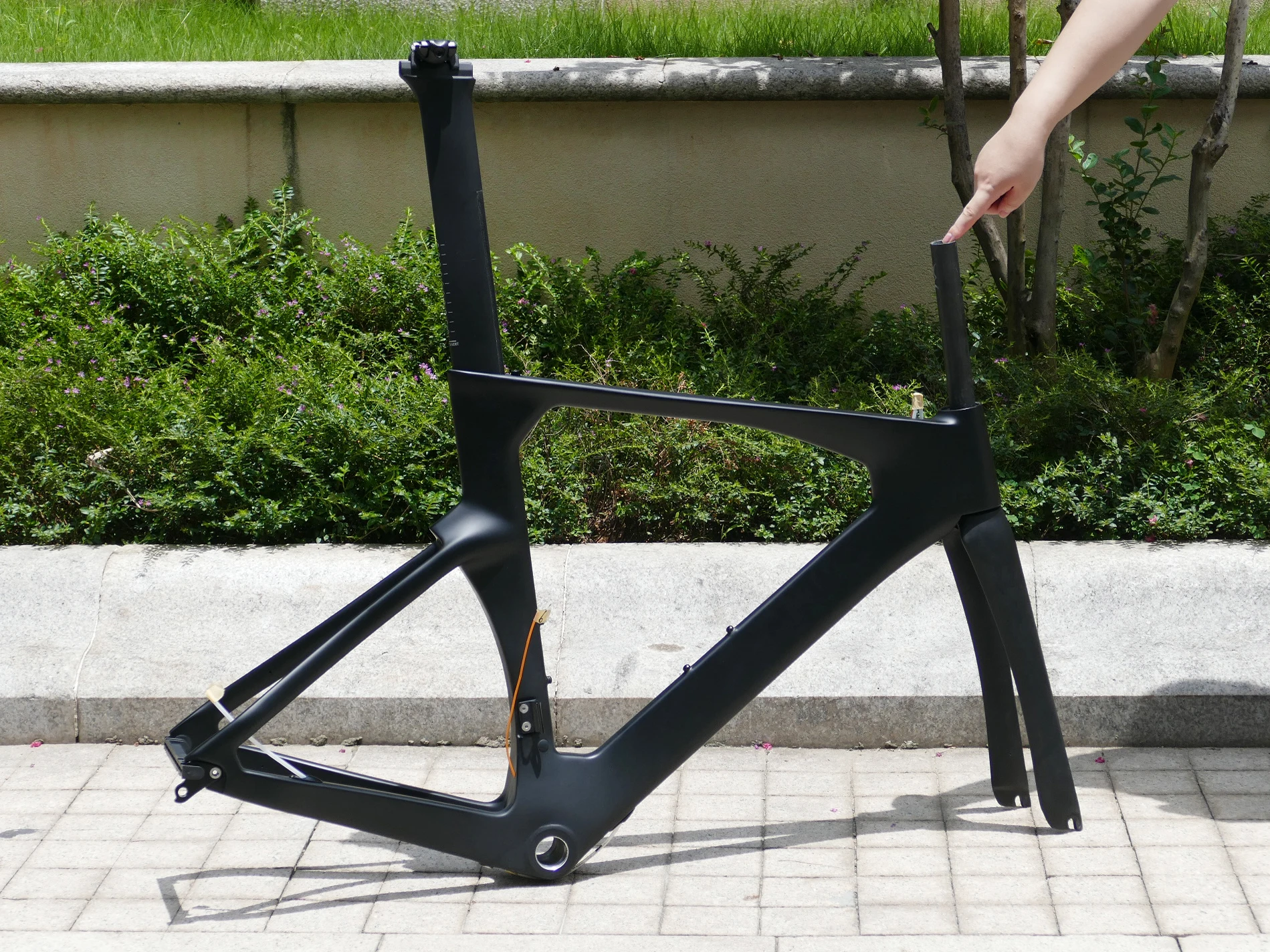 

2019" Full Carbon UD Matt TT Road Bike Frame Racing Aero TT Road Carbon Bicycle Frame 54cm Frame Fork Seatpost