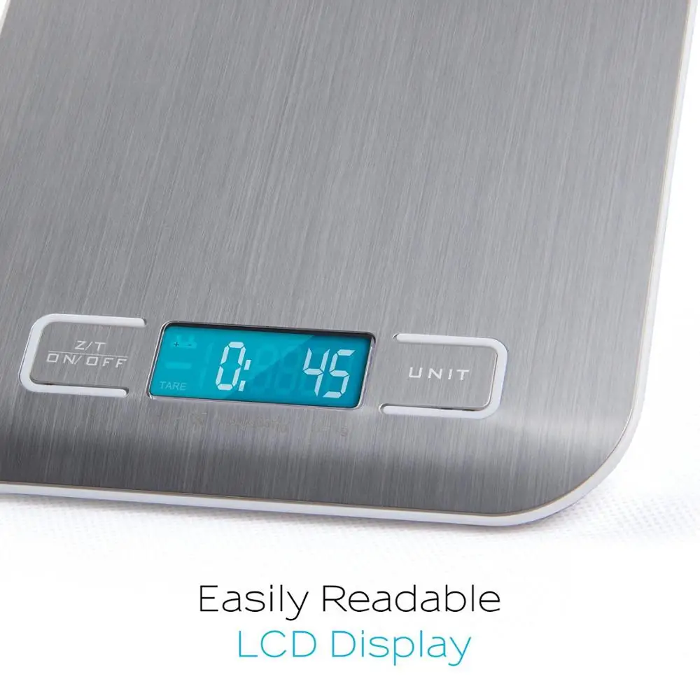 AODMUKI 22LB/10 кг высокоточные электронные кухонные весы цифровые весы для еды весы из нержавеющей стали измерительные инструменты весы