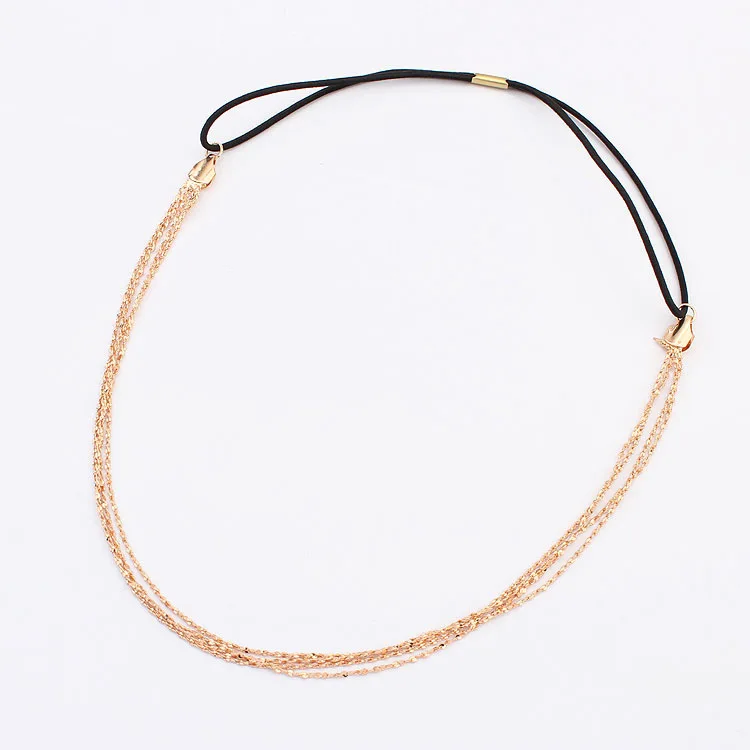 Fashion Gold Multi layer Chain Hair Accessories CF054chain hair