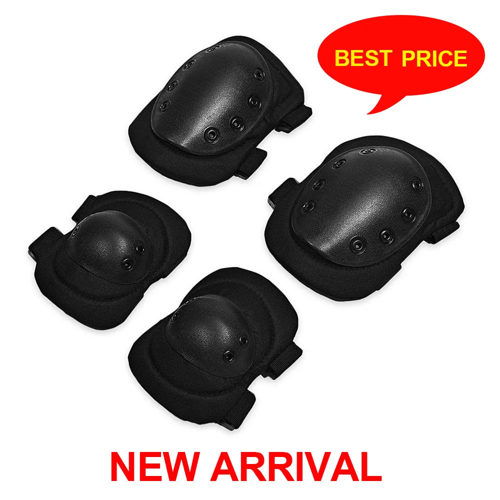 

4 Pcs/Lot Elbow & Knee Pads Skating Climbing Snowboard Basketball Knee Pads Sports Safety Tactical Elbow Knee Support Kneepad