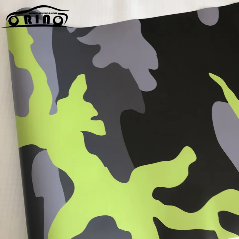 Black Grey Green Camouflage Vinyl Film-1