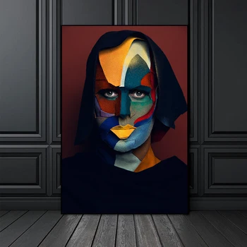 

Modern Art Wall Pictures Black Woman Portrait Canvas Painting Posters Prints Canvas Art Decor Picture For Living Room Abstract