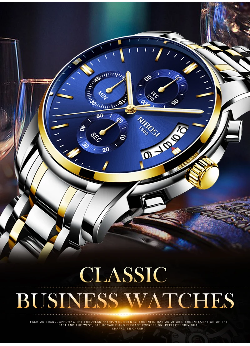 Relogio Masculino NIBOSI Mens Watches Top Brand Luxury Dress Famous Brand Watch Men Waterproof Calendar Luminous Erkek Kol Saati (5)
