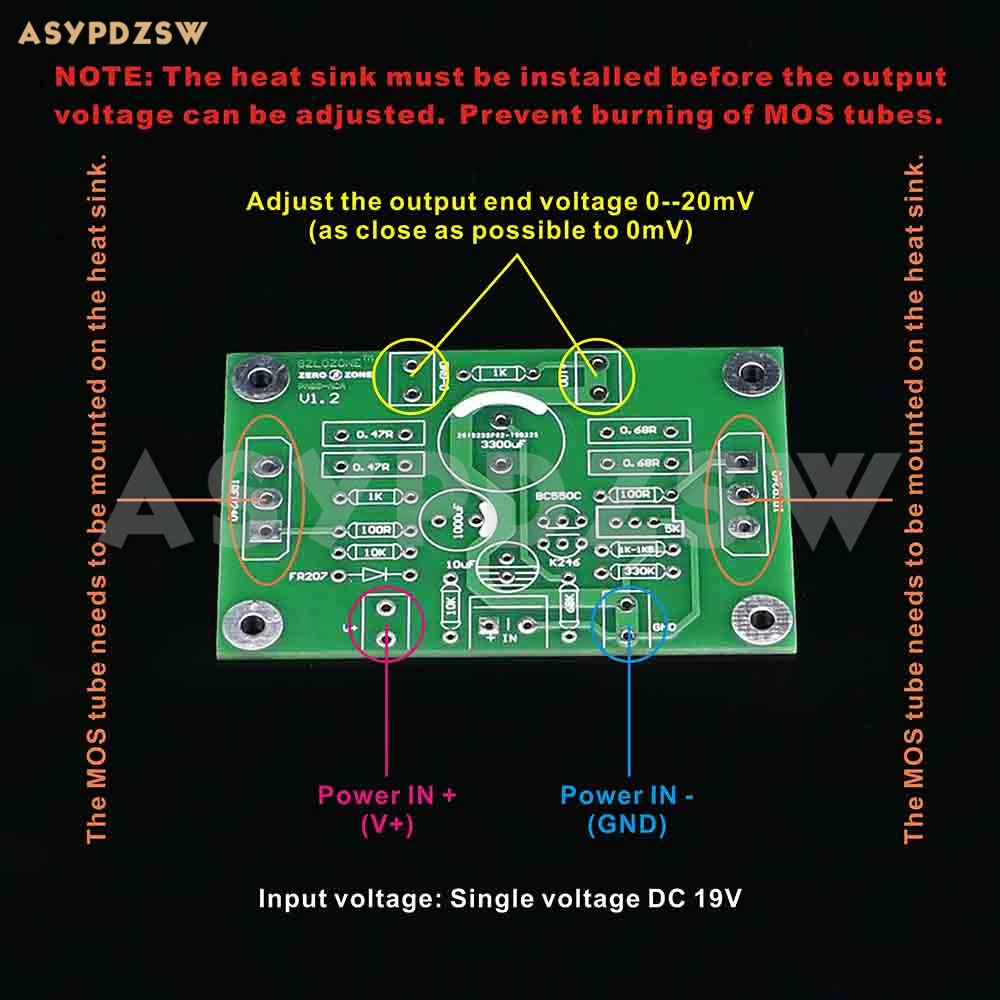 2 шт пройти ACA стерео 5 Вт одиночный класс A FET+ MOS усилитель мощности DIY kit