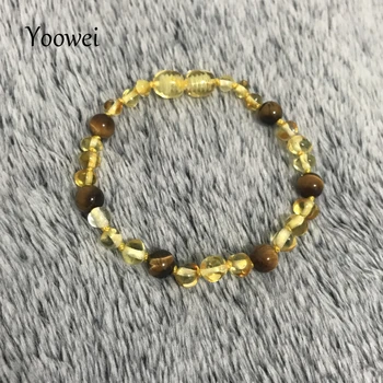 

Yoowei Natural Baltic Amber Bracelet for Unisex Gemstone Tiger Eye Personalized Bracelet Baby Amber Necklace Jewelry Wholesale