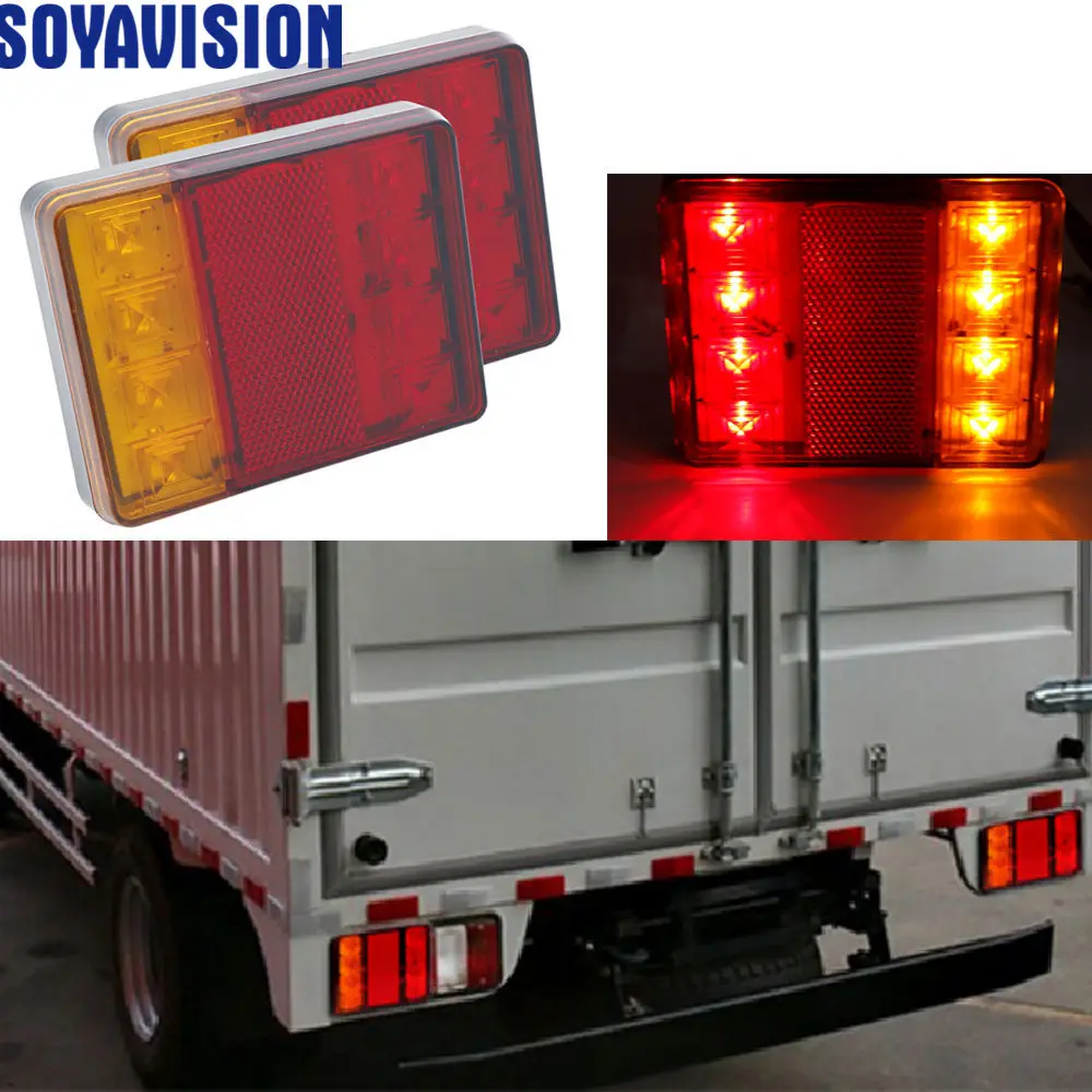2x12V автомобиль грузовик светодиодный задний светильник Аварийные огни s