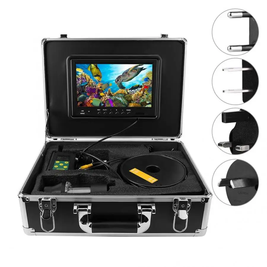 

20m 9in LCD Underwater Fishing Video Camera DVR System 360degree Rotating Fish Finder 2019