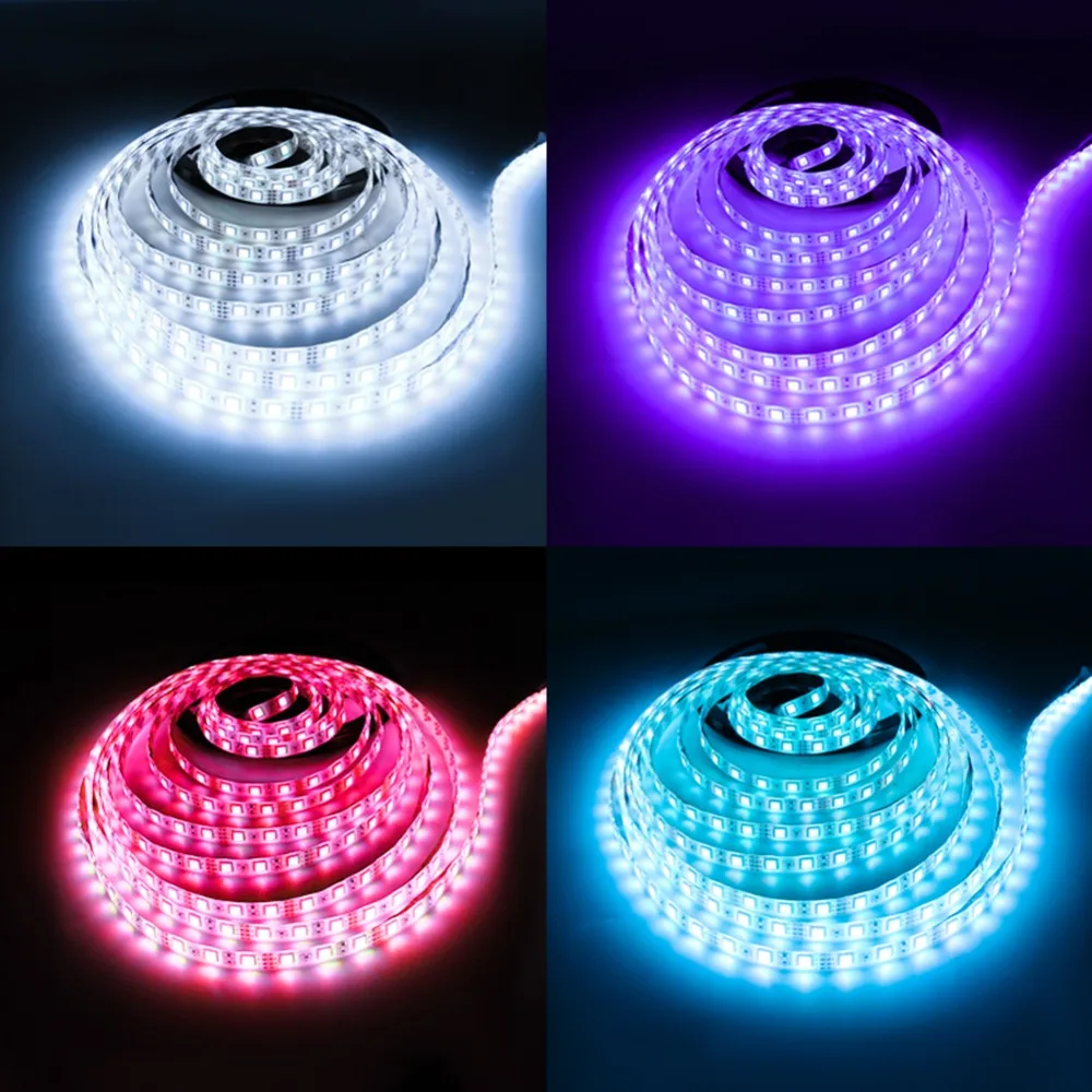 Светодиодный светильник 12 В постоянного тока, гибкая Диодная лента, RGB SMD 2835 5050, 44Key, пульт дистанционного управления, 5 м, 10 м, 15 м, полный комплект, водонепроницаемый светильник ing