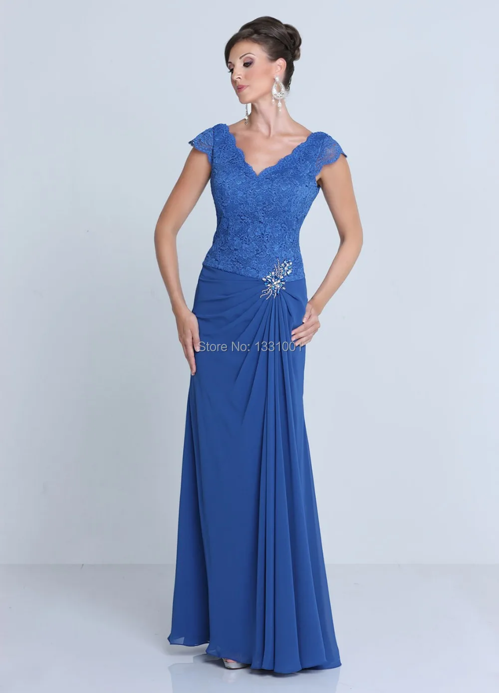 aliexpress vestido de festa longo azul