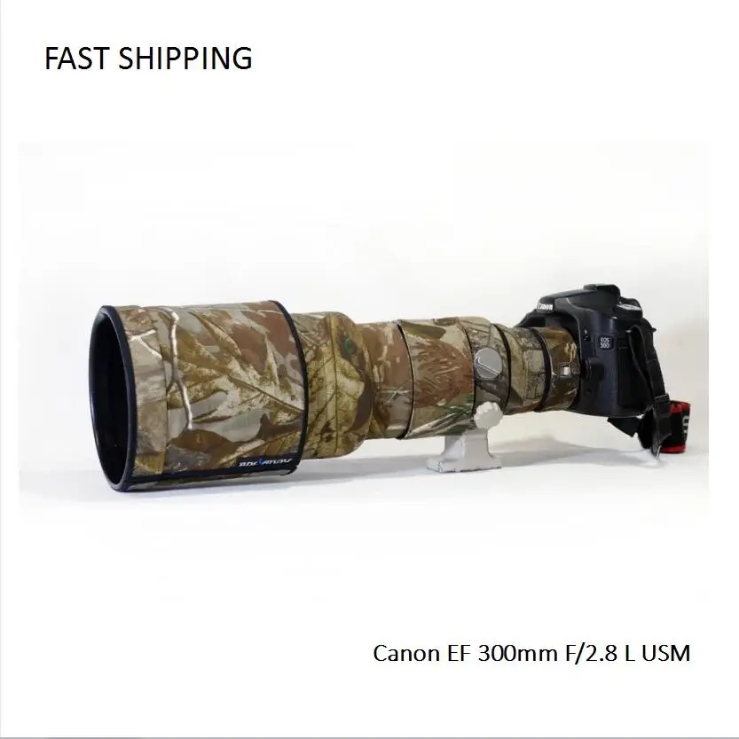 

DHL/EMS shipping lens coat camouflage for Canon EF 300mm F/2.8 L USM gun clothing Lens protection pt006