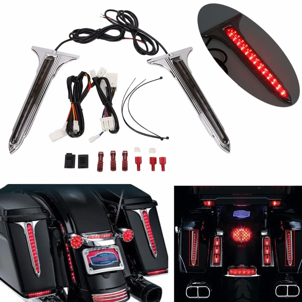 

Smoke Lens LED Rear Saddlebag Accent Light For Harley Street Road Electra Glide