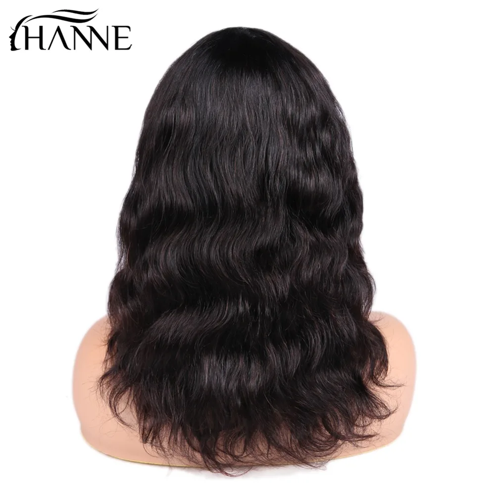 HANNE Hair Glueless Body Wave человеческие волосы парики с бесплатной челкой Бразильские Парик из натуральных волос 12-20 дюйм(ов) для черный/белый для