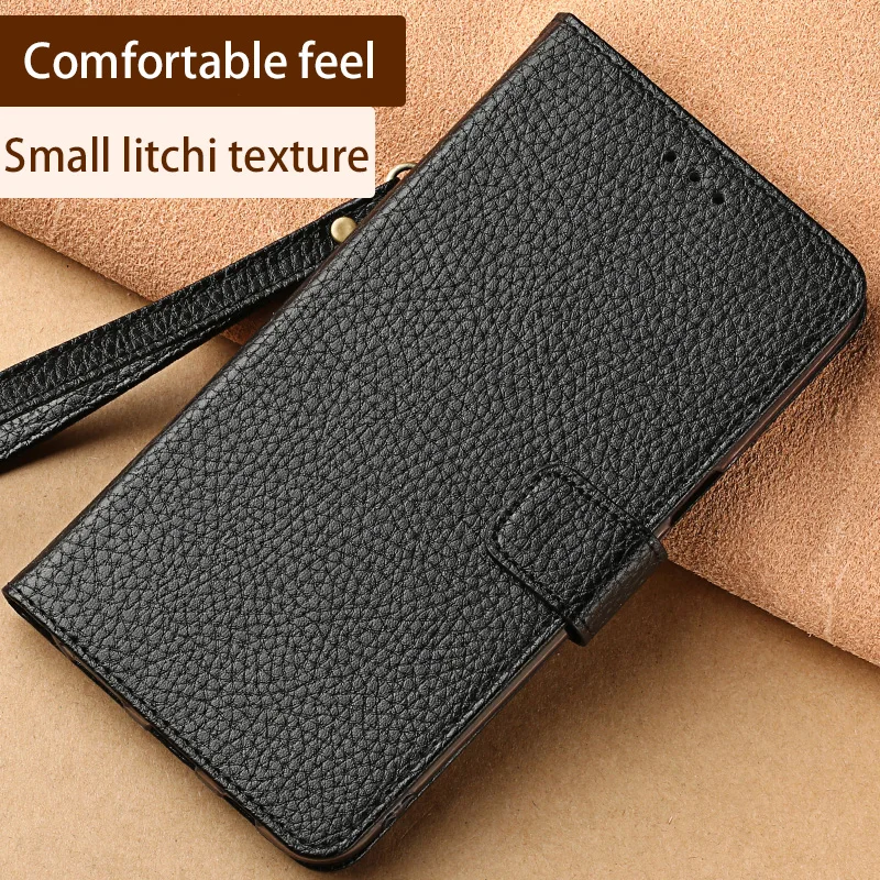

Luxury PU lychee textured Genuine leather case for Sony xperia a2 all handmade clamshell Mobile phone protection case