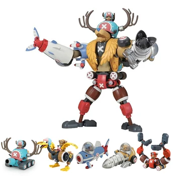 

5pcs/set anime One piece tony tony chopper big size Combine robot assembly model toy Fit the figure for boys gifts