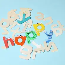 26 шт./партия, краска НЕОБРАБОТАННАЯ древесина алфавит, Большие Буквы a-z, Ранние обучающие игрушки, деревянные поделки. деревянные DIY, английское обучение. игрушка для рисования