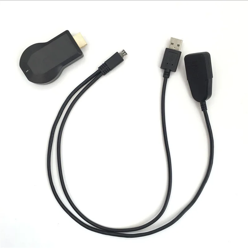 AnyCast M2 Plus Airplay 1080P беспроводной WiFi Дисплей ТВ ключ приемник ТВ-палка Android Miracast для телефона ПК для Chromecast - Цвет: Black NO logo