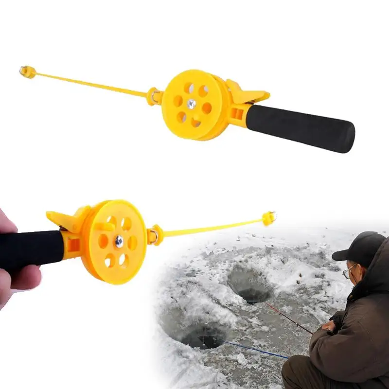 Mini Winter Ice Fishing Rod 33cm Plastic Children Fishing With Reels