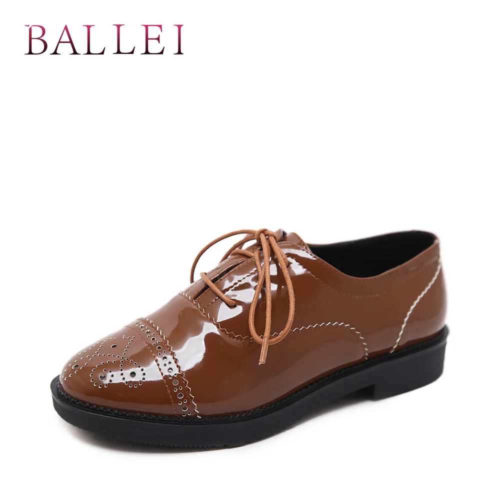 

BALLEI Handmade Woman Rome Flats Luxury High Quality Genuine Leather Retro Round Toe Shoes Soft Heels Sewing Lace-up Flats P26