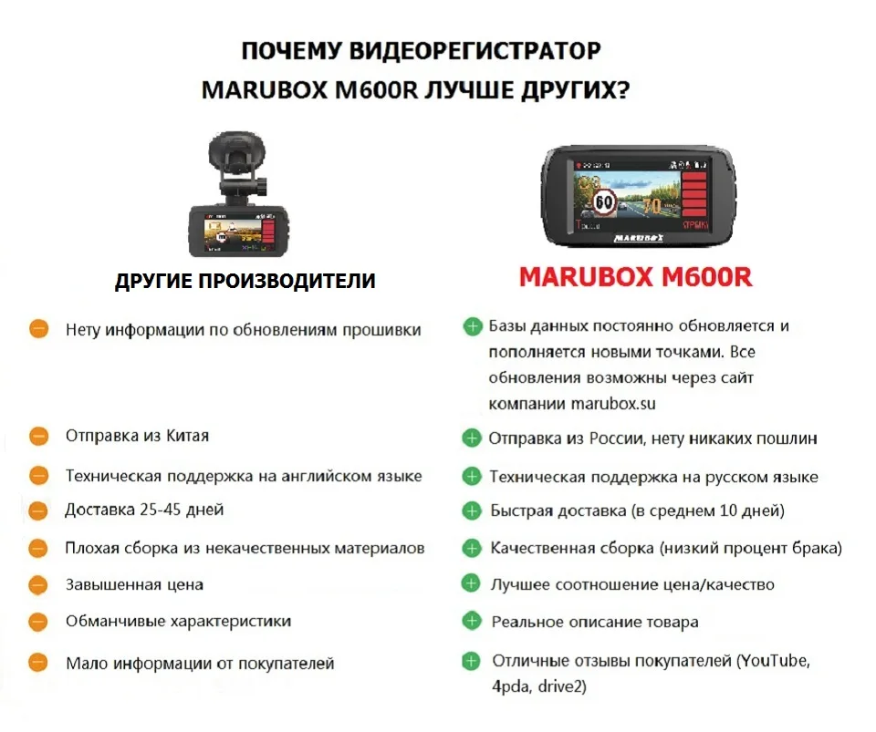 Marubox M600R car dvr radar detector gps 3 in 1