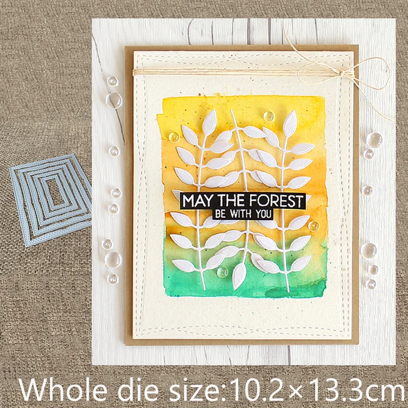 

New Design Craft Metal Cutting Die die cuts 5pcs rectangula frame decoration scrapbook Album Paper Card Craft Embossing die cuts
