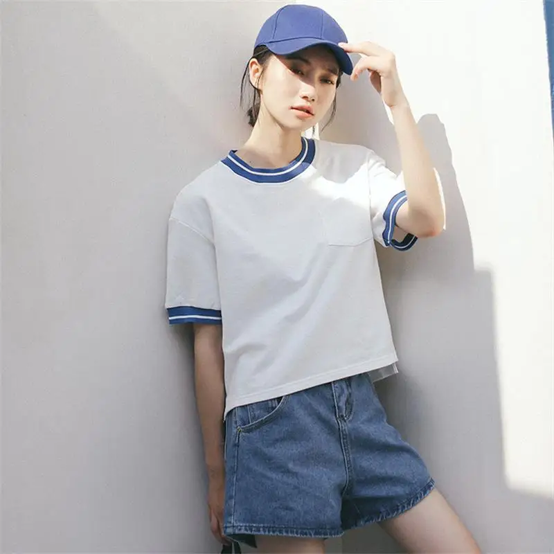 

2019 Women's Japan Punk Ladies Ulzzang New Summer T-shirt Female Student Cartoon Loose Female Korean Kawaii Cute Tops For Women