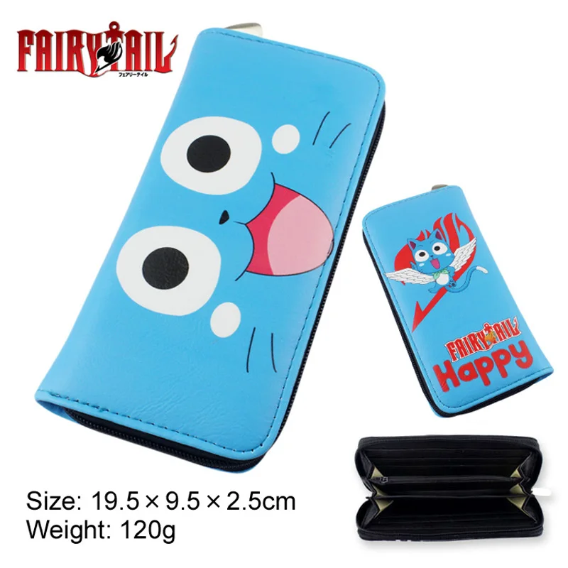 

Anime Fairy Tail Happy Multifunction Casual Long Wallet/Cell Phone Clutch Purse/Portable Cash Purse