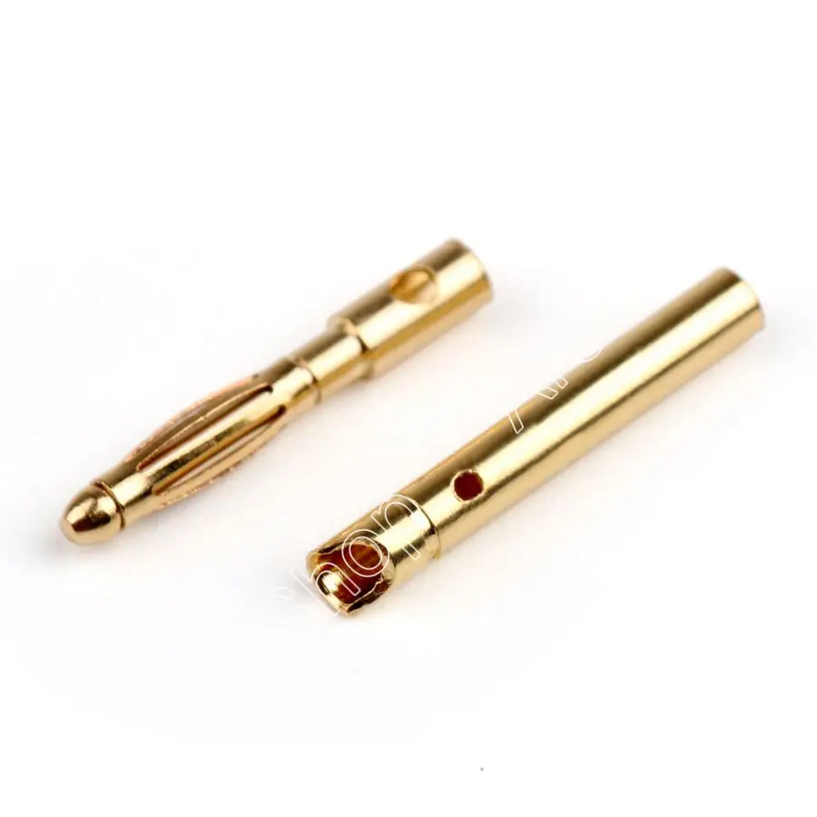 

Areyourshop 2mm Banana Plug Jack Pin Bullet Connector Copper For RC Battery Motor Male+Female 10Pair