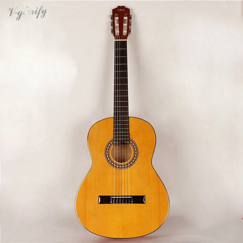 

good quality 39 inch natural color classic guitar