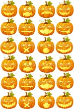 24 pumpkin emojis edible cake topper wafer rice paper cake decoration halloween cupcake topper wedding cake decor party supplier