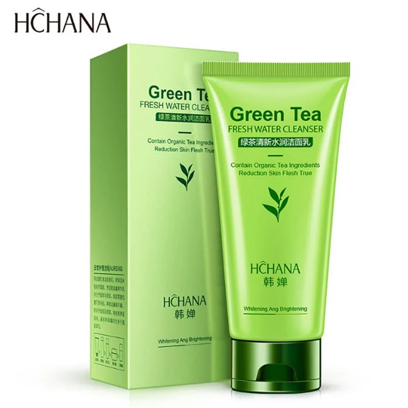 

Green Tea Acne Treatment Facial Cleanser Oil Control Rich Foaming Moisturizing Hydrating Whitening Shrink Pores Face Cleanser