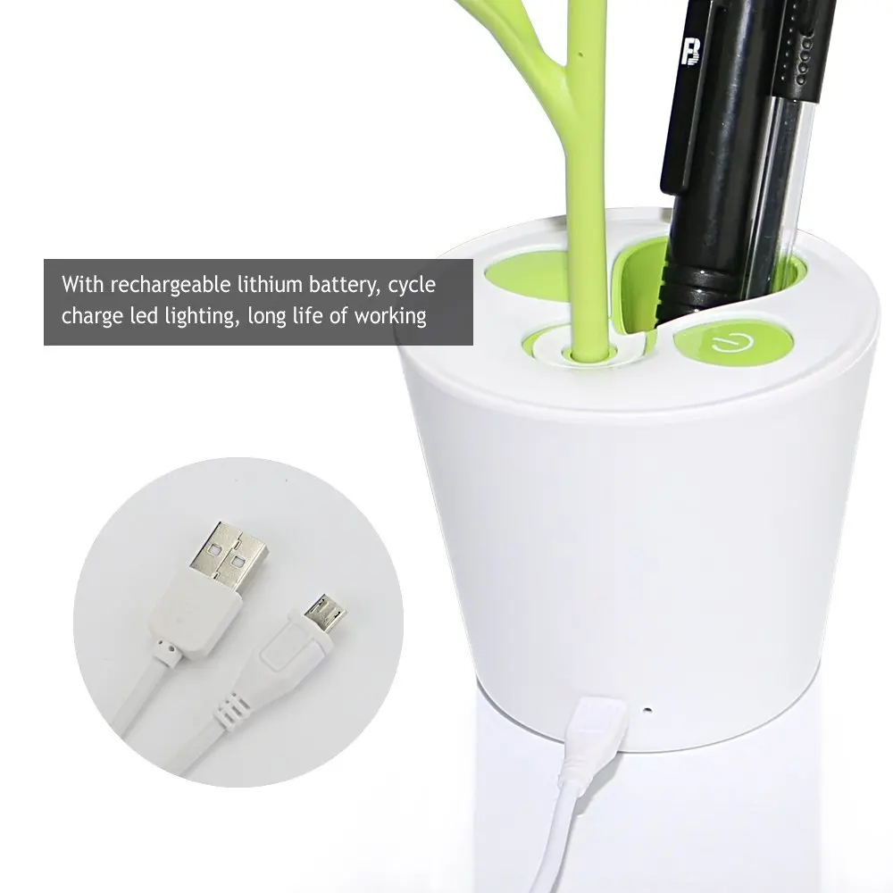 Worldyea гибкая USB сенсорный LED Настольная лампа с 3 уровня диммер и декор завод карандаш держатель/eyle- уход чтение изучения света