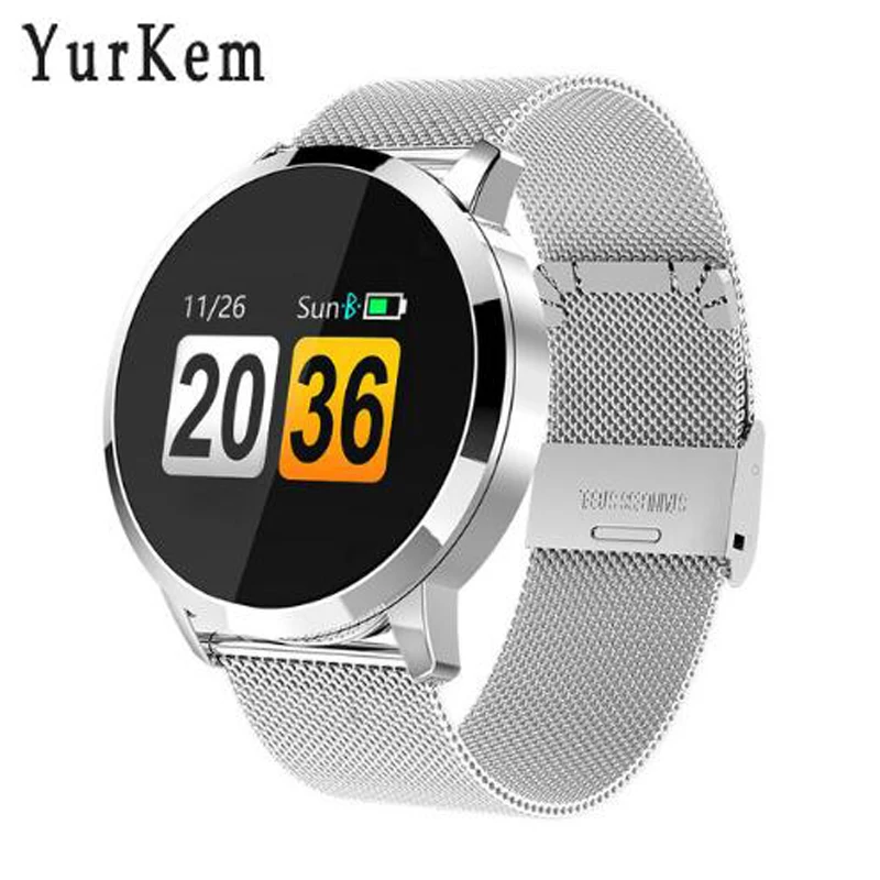 

YurKem Q8 Smart Watch OLED Color Screen reloj wathes Blood Pressure Heart Rate Sport Fitness Bracelet Smartwatch men women