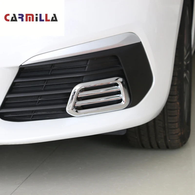 Front Bumper Grille Trim for Peugeot 308 2016-2019 Fog Light Lamp Frame Cover Sticker Strip Decoration Sequin Auto Patrs | Автомобили и