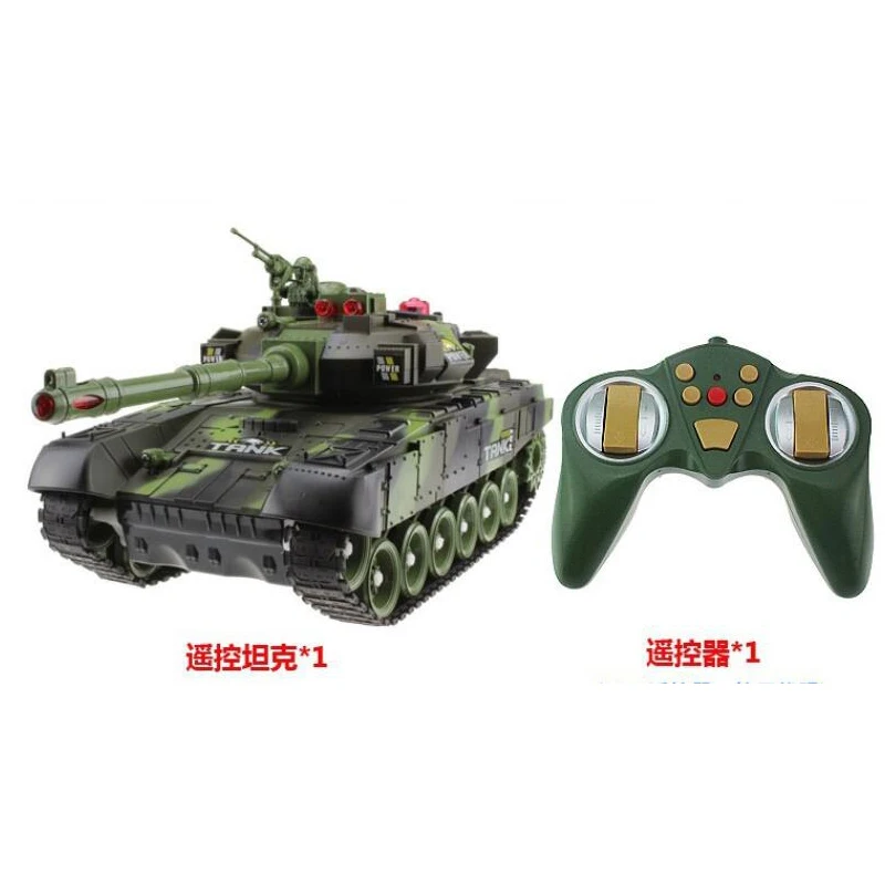 44cm Rc Tank 1/20 2.4ghz Infrared Rc Battle Tank Model Charging Off-road Tracked Remote Control Car Toy  