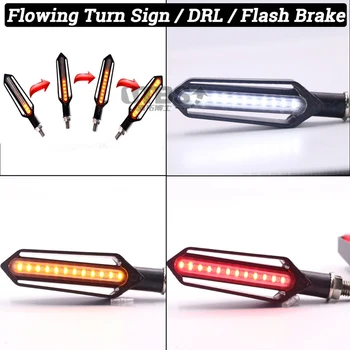 

2/4 PCS Motorcycle Turn Signals Light LED Flowing Water Flashing Lights Motorcycles Blinker Indicators