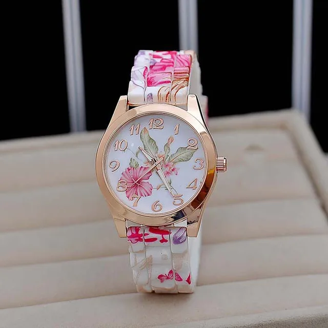 Splendid Women's Ladies Vintage Flower Watch, Women Girl Watch Silicone