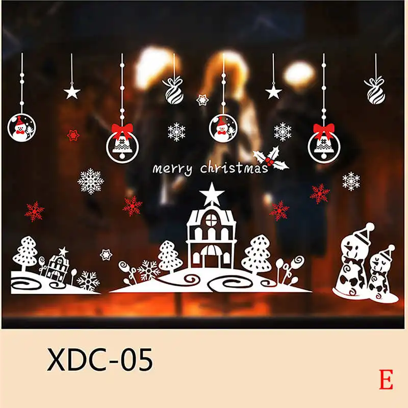 Hot Christmas Snowman Removable Home Vinyl Window Wall Stickers Decal Decor wall stickers home decor living room #2n6 (3)