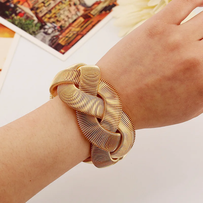 Hottest Chunky Bangles Bracelet Trends 2017 Gold Twisted Fashion Hottest Chunky Bangles Bracelet Trends 2017 Gold Twisted Fashion Brand Style Female Cuff Perfect For To Stack In From Jewelry