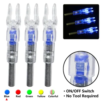 

6pcs Lighted Arrow Nock Fit For ID 6.2mm Arrow Shaft Automatically Lighted Arrow Nock Accessory